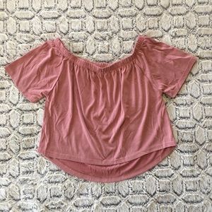 Dusty Pink Off the Shoulder Top XS NWOT